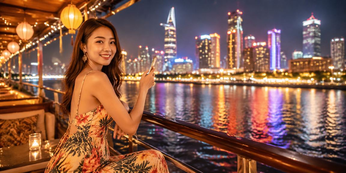 Người dùng TP.HCM chơi casino di động tại chợ đêm sôi động